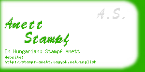 anett stampf business card